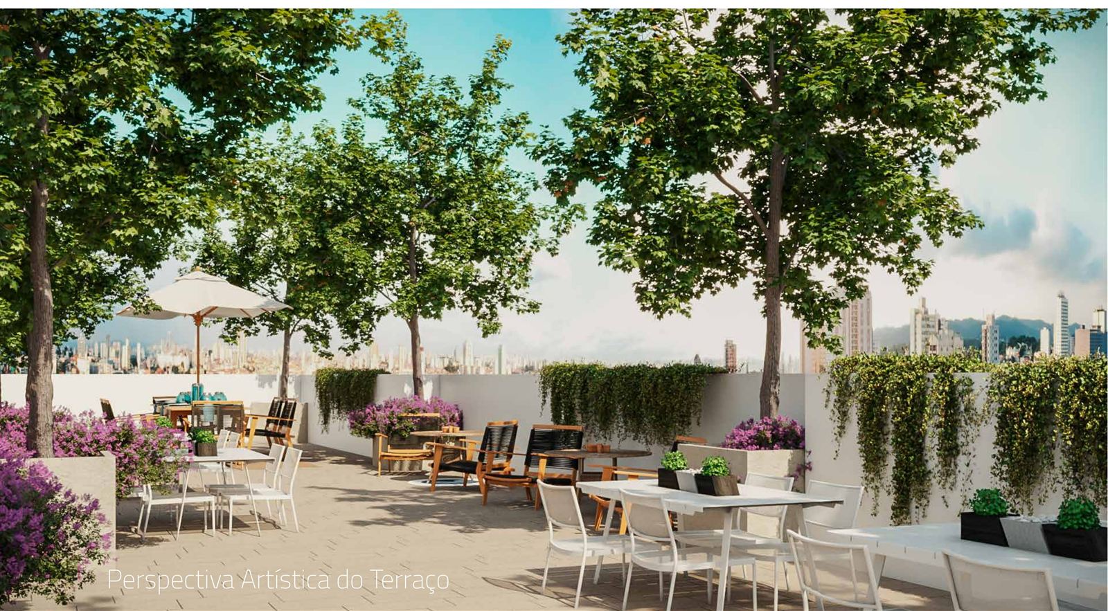 Terraço do Condomínio Mobilité Righeto